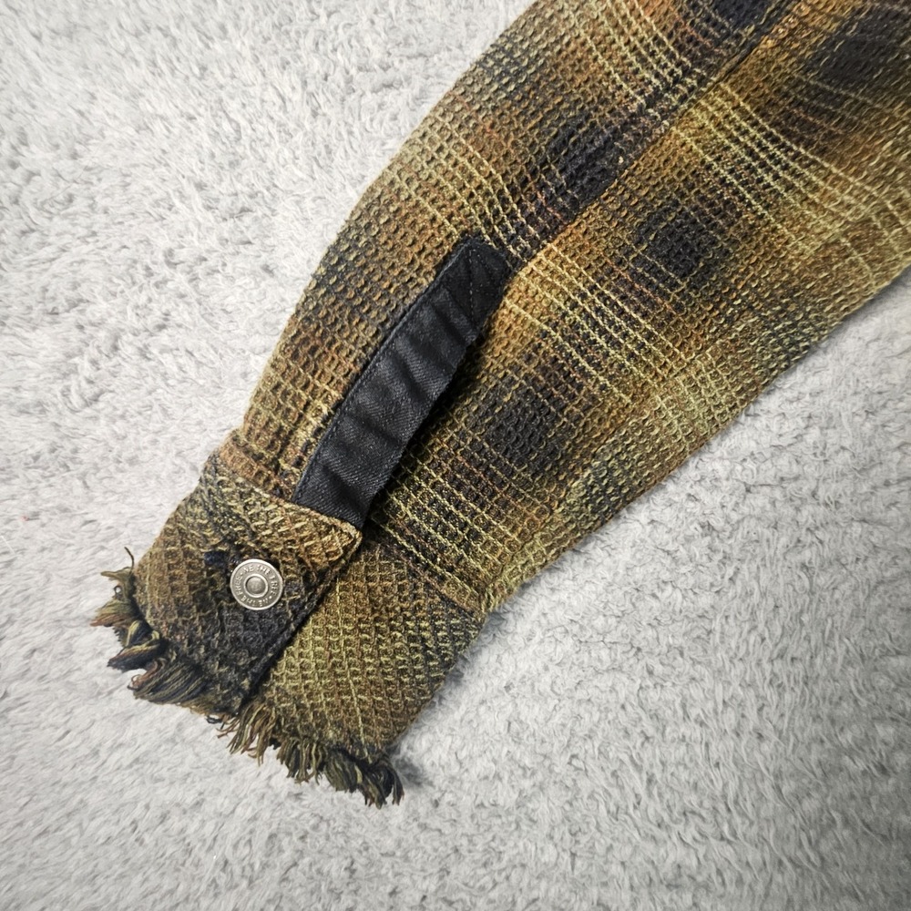 Free People Anneli Plaid Shirt Jacket Womens XS Flannel Ombre Shacket 90s Grunge - Picture 8 of 13